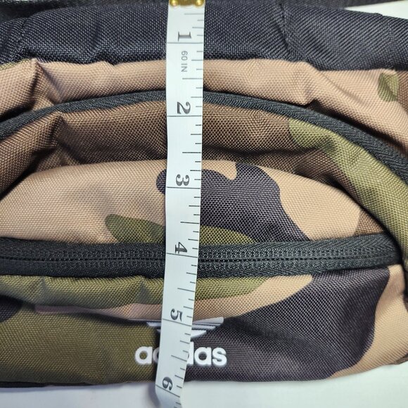 Adidas Originals Unisex Camo Green Brown Adjustable Fanny Pack Waist Travel Bag - Picture 2 of 8